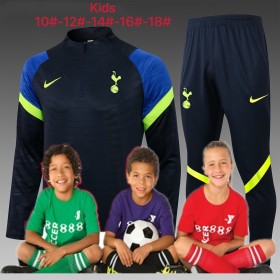 kid's 21/22 Tottenham Royal blue Training Suits  