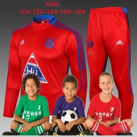 kid's 21/22 Bayern Munich Red Training Suits  