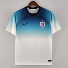 2022 England White Blue T-shirt