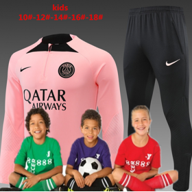 Kid's 22/23 Paris Saint-Germain Training Suits Pink