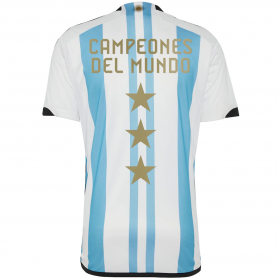 2022 World Cup Winners Argentina Trophy Home Jersey